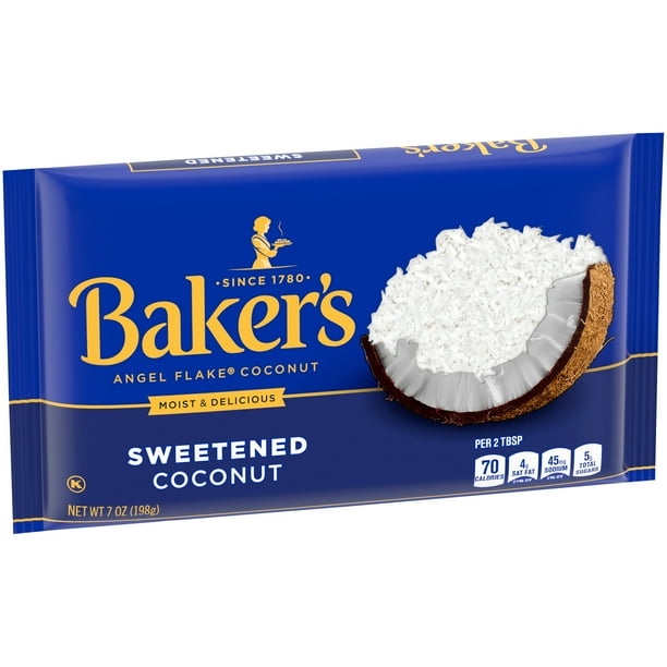 Baker's Coconut Angel Flakes, Sweetened, 7 oz Bag