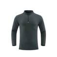 thumbnail image 1 of Blusa y camisa de manga larga con cuello alto para hombre, informal, de color liso, de poliéster., 1 of 4