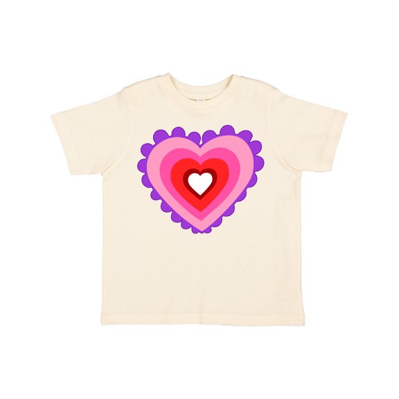 Inktastic Valentine's Day Heart in Purple, Pink, and Red Boys or Girls Toddler T-Shirt