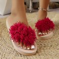 thumbnail image 3 of EliteGoogv Womens Flower Platform Flip Flops Comfortable Thick Sole Wedge Slippers Summer Beach Casual Non Open Toe Thong Sandals for Daily Wear,US:9, 3 of 7
