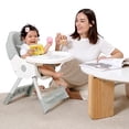 thumbnail image 5 of MINGYI 4-in-1 Foldable Baby High Chair for Boys and Girls,Infants & Toddlers (0-4 Years) - Height Adjustable,Portable Dining Chair with Wheels(Gray), 5 of 11