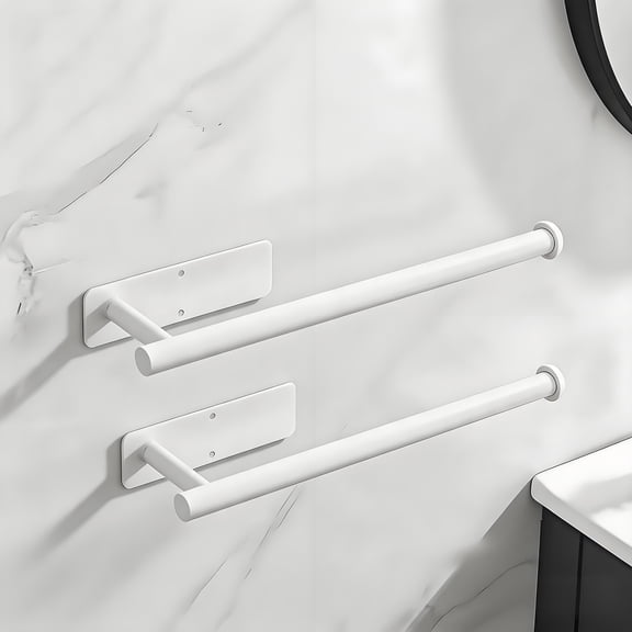 ASTOTSELL Toilet Paper Holder - SUS 304 Stainless Steel Self Adhesive Toilet Paper Holder Wall Mount, 2 Pack Toilet Paper Roll Holder for Bathroom, Kitchen, Washroom - White