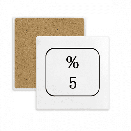 

Keyboard Symbol 5 Square Coaster Cup Mat Mug Subplate Holder Insulation Stone