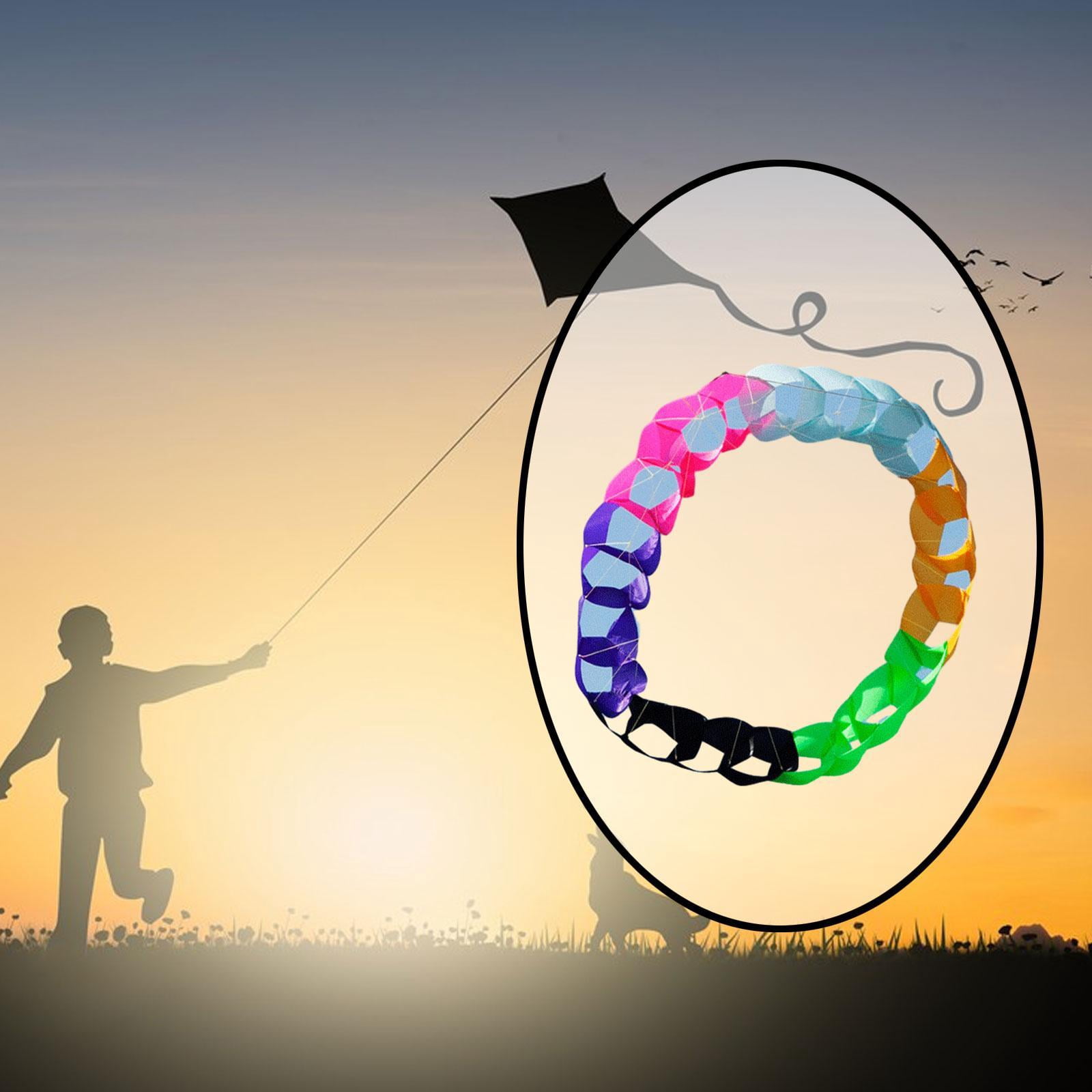 Baoblaze 3D Fly Kite Multicolor Outdoor Sports Folding Flying Toy Novelty Leisure Sports 24holes 384cm