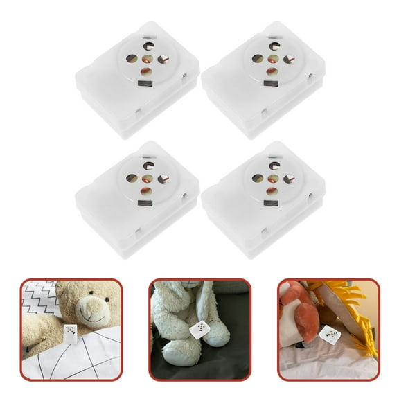 STRANDCHIC DIY Sound Recorder Box for Plush Dolls White Plastic Easy to Use 4Pcs