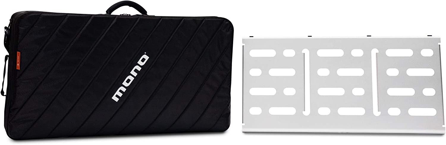 MONO MONO PEDALBOARD LARGE SILVER + PRO 2.0 ACCESSORY CASE