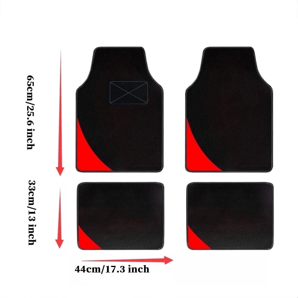 Tuqiang Car floor mats for Jeep for Grand Cherokee4xe Plush-tread floor mats Suede Black and Red