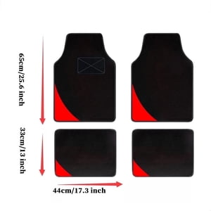 Tuqiang Car floor mats for Jeep for Grand Cherokee4xe Plush-tread floor mats Suede Black and Red