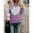 thumbnail image 4 of Women Sweaters Crew Neck Heart Front Long Sleeve Knitted Sweaters Winter Sweaters Alsol Lamesa, 4 of 6