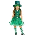 thumbnail image 2 of Lovzfmll 6-Piece St. Patrick's Day Costume Set for Girls, Sleeveless Lace Top & A-Line Skirt, Holiday Dressy Outfits for Kids 4-5 Years, 2 of 5
