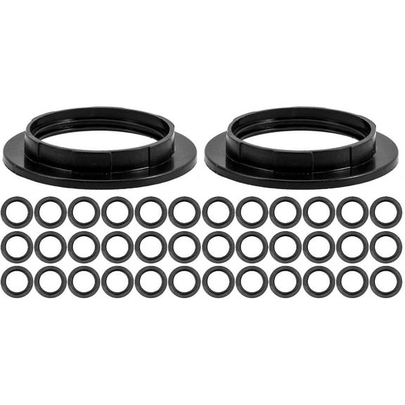 Set of 2 Replacement Shade Ring for Floor Lamp Repair Parts Wire Converter Black