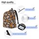 thumbnail image 3 of Disketp Cute Lion Tiger print Canvas Backpack Lightweight Travel Daypack Student Rucksack Laptop Backpack-Medium, 3 of 5