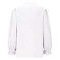 thumbnail image 6 of Fashion Plus Size Tops for Womens Fall Casual Solid Color Round Neck Long Sleeved Shirt, 6 of 8