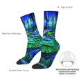 thumbnail image 4 of Logiee Colorful Stained Glass Crocodile Print Adult Socks for Men & Women,Calf Socks, Ankle Socks,Boots Socks,Breathable Casual Sock,Unisex Crew Socks, 4 of 6