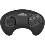 Retro-Bit Official Sega Genesis BIG6 2.4 GHz Wireless Controller 6-Button Arcade Pad for Sega Genesis, PC, Mac & other USB-Enable Devices - Includes 2 Receivers & Storage Case
