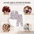 thumbnail image 7 of Lsque sloth cartoon Pattern Long Sleeve Pajama Set for Women - Soft 2-Piece Sleepwear and Loungewear Set with Pockets, Comfy Nightwear-X-Large, 7 of 7