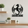 thumbnail image 5 of Craftnamesign Personalized Dragon Monogram Metal Wall Art, Custom Dragon Name Sign Decor, 5 of 5