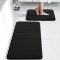 thumbnail image 1 of Juego de alfombrillas de baño Yimobra Memory Foam, 2 piezas, color negro, 1 of 6