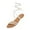 Brown, variant on JeashCHAT Women Lace Up Flat Sandals Rhinestone Strappy Open Toe Dresssy Low Wedge Summer Beach Sandals Wrap Ankle Strap Shoes