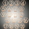 thumbnail image 4 of WRITWAA Chic Wood Table Numbers, Beige, Hexagon, Easy Placement, Perfect for Weddings, 20Pcs, 4 of 5