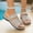 Khaki, variant on Women's Adjustable Strap Slide Sandals Wide Non-Slip Comfortable Open Toe Beach Slippers Summer Brown 5.5