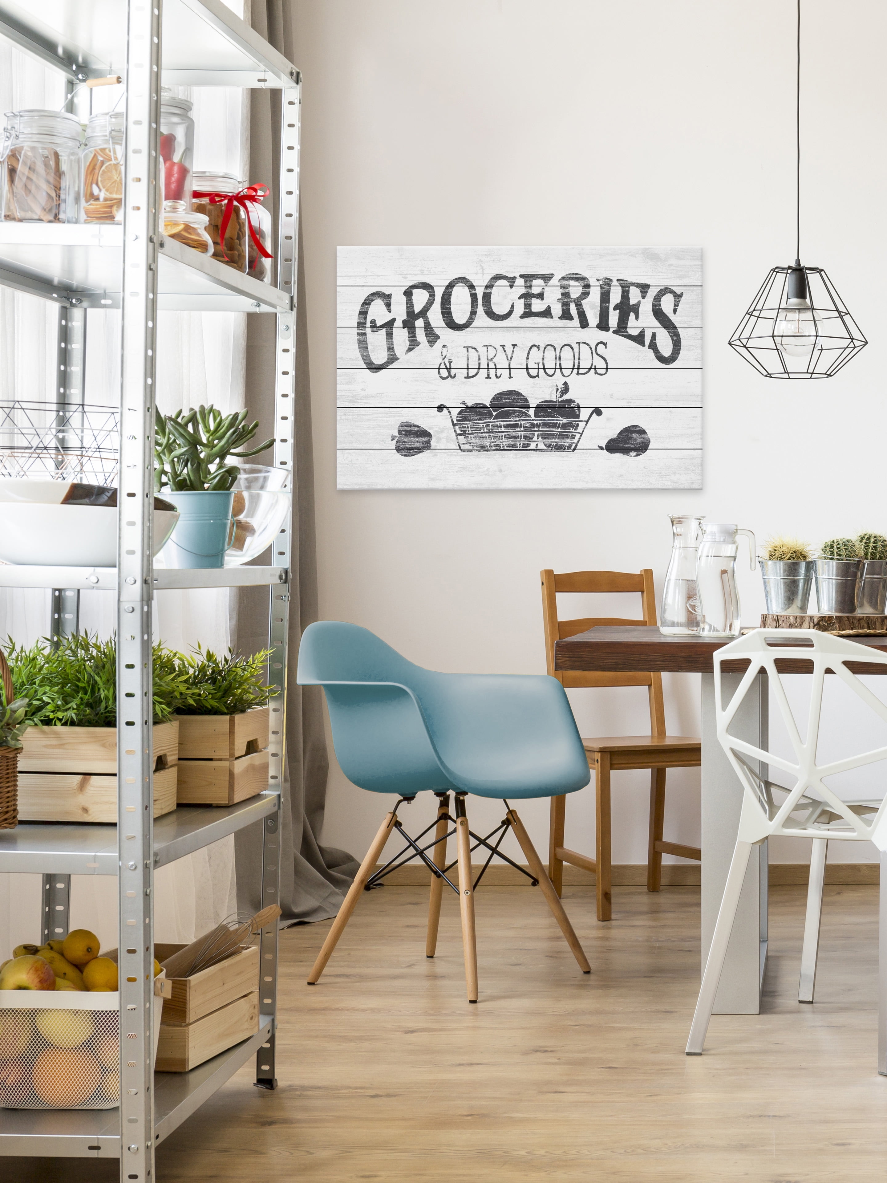 Marmont Hill Dry Goods White Wood Wall Art, 24" x 36"