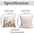 thumbnail image 4 of Spring Floral Throw Pillow Covers 16 x 16 Inch Garden Flowers Poppy Butterfly Bike Rustic Farmhouse Decorative Pillow Cases Plants Home Sweet Home Love Lives Here Cushion Cover, Wildflowers, 4 of 6
