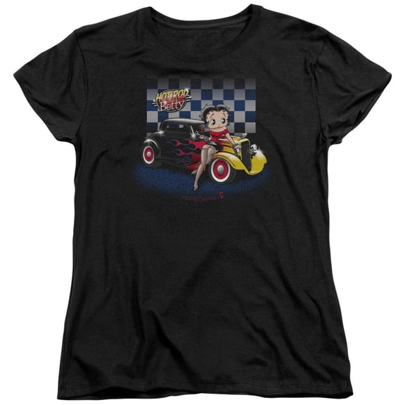 Betty Boop - Hot Rod Boop - Women's Short Sleeve Shirt - Medium