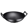 thumbnail image 3 of Bruntmor Pre-Seasoned Cast Iron Wok Black 14-Inch W Large Loop Handles | 1, 3 of 7