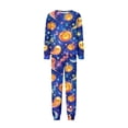 thumbnail image 6 of Matching Halloween Pajamas Set for Whole Family, Breathable Long Sleeve Halloween Family Pajamas with Moon Pumpkin Print, Fun Family Halloween Pajama Set Sleepwear, 6 of 6