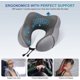 thumbnail image 4 of Juego de 4 piezas (gris) almohada de viaje, almohada de espuma viscoelástica para el cuello, esencial para el cuello, bolsa de transporte incluida, tapones para los oídos y máscara para dormir Sailing Electrónica, 4 of 5