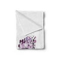 thumbnail image 2 of Eyelash Soft Flannel Fleece Blanket, Fantasy Look with Abstract Floral Makeup Design Dots Violet Summer Blossoms, Cozy Plush for Indoor and Outdoor Use, 50" x 60", Violet Lilac Grey, by Ambesonne, 2 of 5