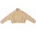 thumbnail image 5 of Forever 21 Faux Leather Belted Cropped Jacket, Color-Cream, Size-M, 5 of 6