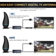 thumbnail image 3 of Antena de TV para interiores con rango de 750 millas y soporta 1080p 4K para cable HDTV, Smart HDTV, televisores antiguos para canal gratuito, 3 of 3