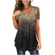 thumbnail image 1 of Blusa de manga corta con cuello redondo, informal, cómoda, a la moda para mujer OAVQHLG3B Store  lin121212, 1 of 3