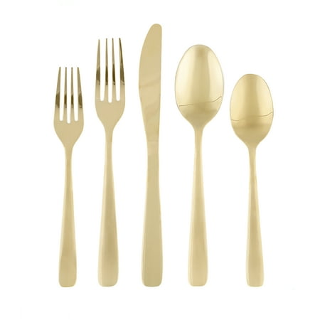 

Cambridge Silversmiths Cranston Gold Mirror 20-Piece Flatware Set Service for 4