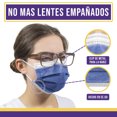 thumbnail image 3 of Cubrebocas desechable con 3 capas de proteccion comodos,transpirables, Adultos,50 piezas, Azul Lutema 3-Ply, 3 of 6