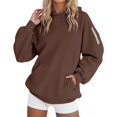 thumbnail image 3 of Bovemsi Sweatshirt for Women Fall Winter Tops Long Sleeve Shirts Oversized Tshirts Round Neck Camo Hoodie, 3 of 6
