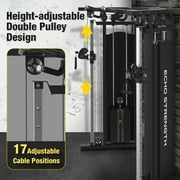Functional Trainer Cable Machine, Cable Crossover Exercise Machine for Home & Commercial Gym, All in One Home Gym System Cable Machine and Dual Weights Stack for Cable Workout