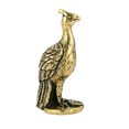 thumbnail image 1 of Figura de latón con forma de pavo real, estatua decorativa para el hogar, escultura en miniatura con forma de pavo real., 1 of 8