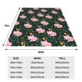 thumbnail image 3 of Honeii Pink Sleeping Fox Print Fleece Blanket - Throw Blanket for Bed, Sofa, Couch, Camping, and Travel , Microplush Ultra Soft Warm Blanket-80"x60", 3 of 7