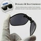 thumbnail image 4 of Clip-on Sunglasses - 3 Pair Oversized Polarised Clip On Sunglasses For Men Women, 4 of 5