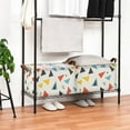 thumbnail image 3 of Yayeee Foldable Storage Basket for Shelves with Handles Set of 2 Waterproof Cloth Bins, Beige Triangles, 3 of 7