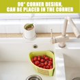 thumbnail image 4 of Sink Strainer Basket - Triangular Storage Rack Organizers for Kitchen Sink Corner  Food Waste Leftovers Catcher for Kitchen Bathroom Soap Box, 4 of 5