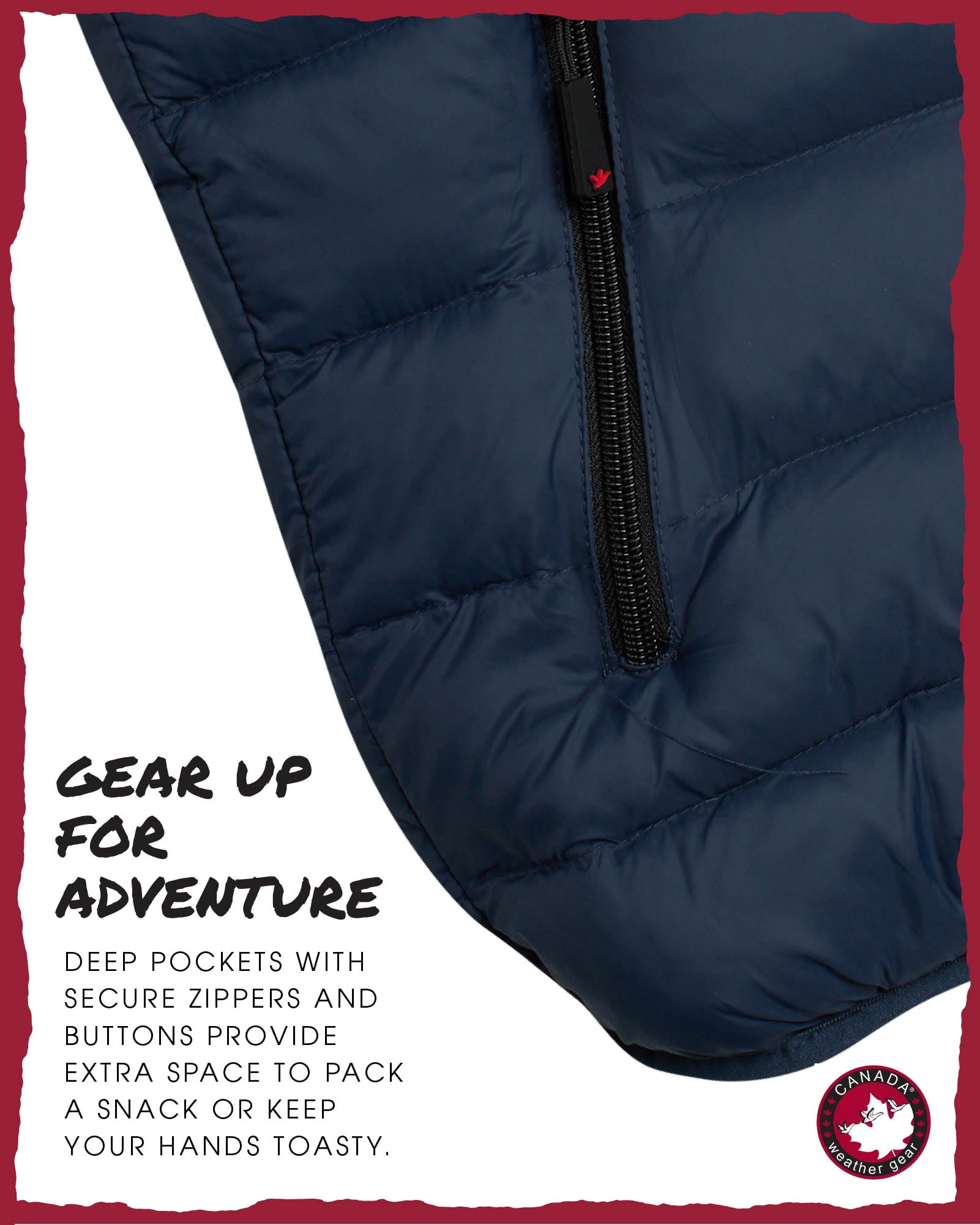 CANADA WEATHER GEAR Men's Puffer Jacket - Lightweight Nylon Packable Winter Coat for Men (M-XXL)