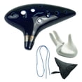 thumbnail image 2 of Ocarina de cerámica de 12 agujeros, juguete educativo temprano, sonido premium para niños. Azul oscuro, 2 of 9