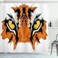 thumbnail image 1 of Ambesonne Eye Shower Curtain, Tiger Bengal Cat African, 69"Wx84"L, Orange Yellow and Black, 1 of 3