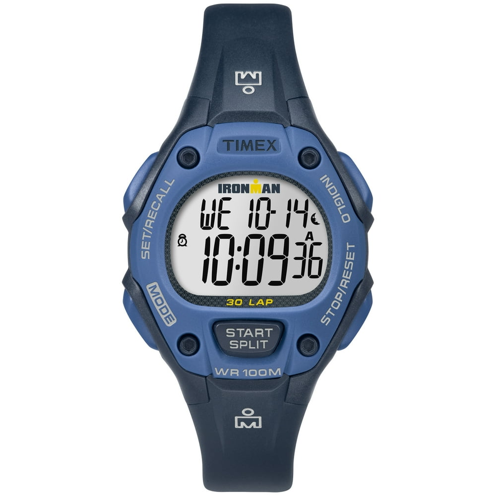 Timex - Women's Ironman Classic 30 Mid-size Blue Watch, Resin Strap 