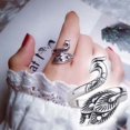 thumbnail image 3 of Anillo vintage de pavo real, anillo koi, anillo de plata 925 con fénix, gancho abierto, aguja con hilo, artefacto, 3 of 5