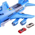 thumbnail image 4 of Aviones de juguete con coches de aleación, juguetes para niños, canción, música, avión, tobogán, modelo de avión para niños pequeños, niñas, niños, Azul Baoblaze Juguetes de avión, 4 of 8